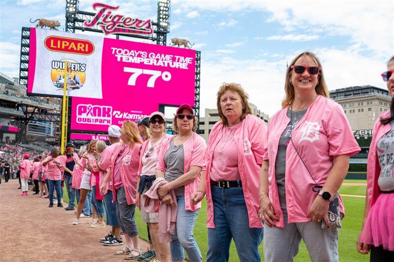 Karmanos, McLaren’s 12th Pink Out the Park with Detroit Tigers Inspires